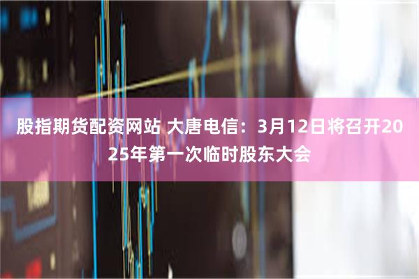 股指期货配资网站 大唐电信：3月12日将召开2025年第一次临时股东大会